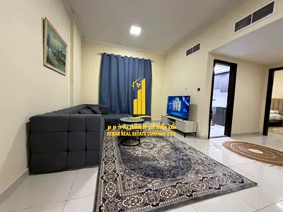 Furnished Two-bedroom apartment for monthly rent ✨ Ajman - Al Muwaihat 2 🏢 Stylish and tidy furnishings ✅ Rent includes bills and internet 📶💡
