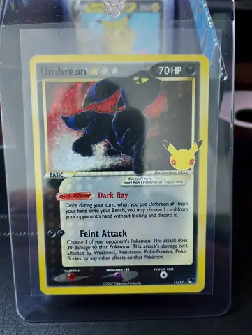 Pokemon Umbreon Star Gold Star 25th Anniversary Celebrations Card