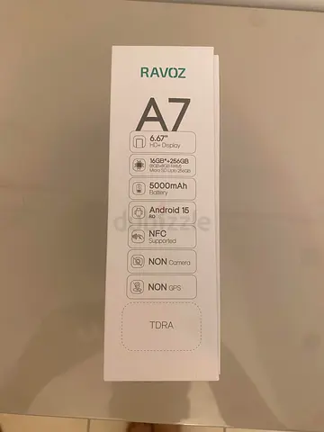Ravoz a7 256gb 16gb no camera no gps nfc 120HZ dual sim tdra uae version