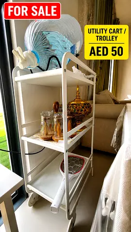 White 3-Tier Utility Trolley / Kitchen Cart - Good Condition
