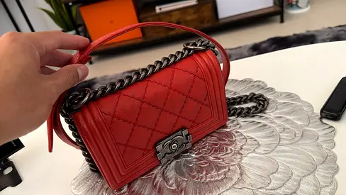 Chanel Le Boy Red Small Calfskin