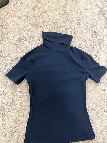Kookai Navy blue short-sleeve polo shirt, size s - m