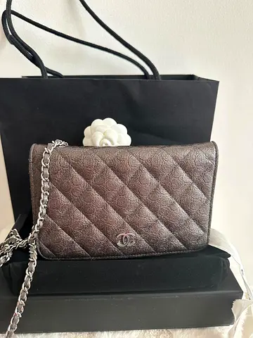 Chanel Quilted Chain Wallet on Chain - Dark Brown