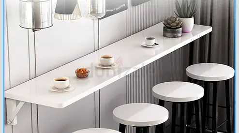 NEW Wall-mounted folding table - white
