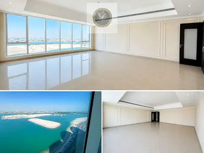 Three bedroom apartment for annual rent in Al Mamzar Sharjah full sea view facing Al Mamzar free air conditioning free gym and swimming pool free park