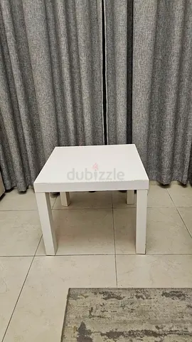 2 Simple White Square Ikea Side Table - Good Condition