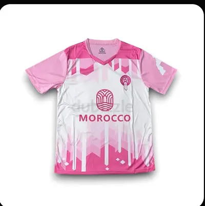 Morocco Pink White Football Jersey - Size Any Size