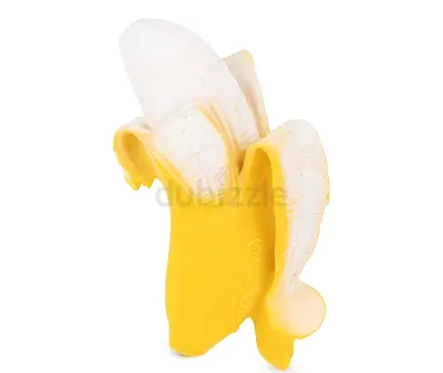 NON-TOXIC (Oli Carol) Natural Rubber Baby Teether, Ana Banana