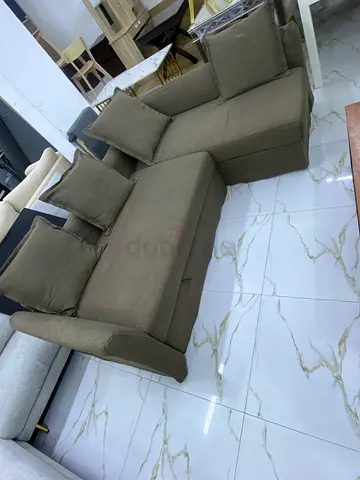 5-seater fabric sofa with chaise lounge – good condition