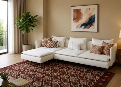 Elegant Sectional Sofa This spacious sectional sofa combines comfort with a clean, sophisticated loo