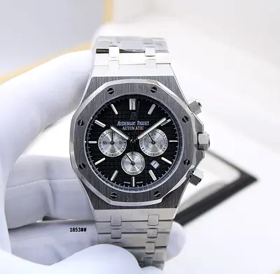 Audemars Piguet Royal Oak style stainless steel chronograph watch