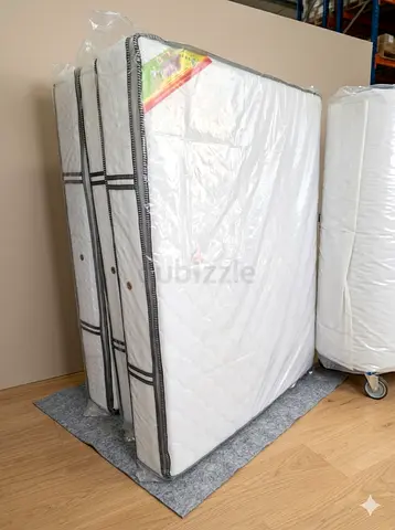 Comfortable White Quilted Mattress in Protective Packaging