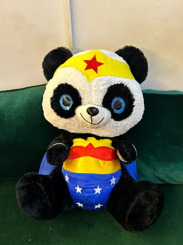 Large Wonder Woman Panda Plush - excellent condition