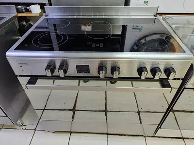 Daewoo latest model full electric ceramic 5 hobs oven dual fan cooking range 90x60