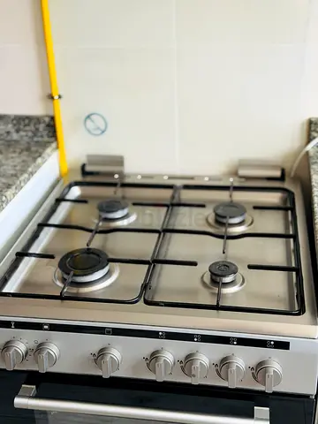 Cooking Range 60 × 60 Freestanding Gas Cooker 4 Burner Full-Safety, Stainless-Steel Cooker, Gas Oven