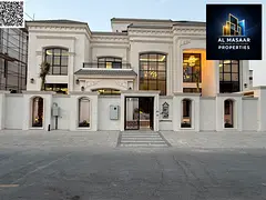 A villa with a palace design, two floors, a rooftop, an elevator, and a large swimming pool. The pri