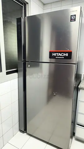Hitachi Top Freezer Refrigerator 10-Year Warranty - Stainless Steel - almost new (less than 1 year )