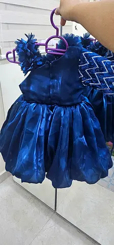 Baby girl partywear frock dark blue 1-2 year size 18