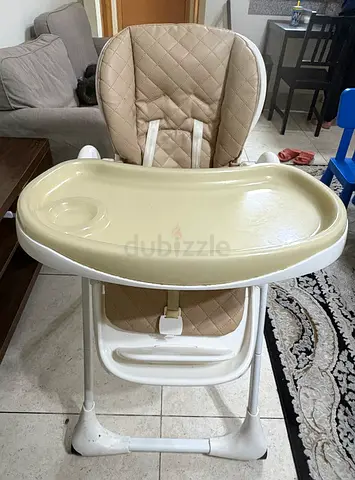 Giggles Lowel High Chair with Removable Tray - Beige
