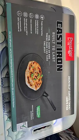 Brand new prestige 26 CM cast iron curved Tawa for sale