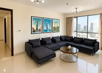 Modern L-Shaped Corner Sofa Upgrade your living room with this spacious L-shaped corner sofa, design