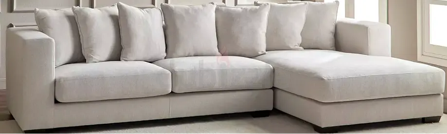 Modern Beige L-Shape Sectional Sofa