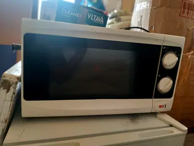 Used White Countertop Microwave Oven - Working Condition