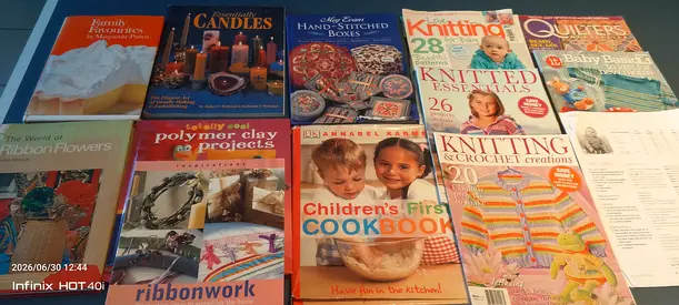 Collection of 11 Craft, Knitting and Childrens Cookbooks - Good Condition