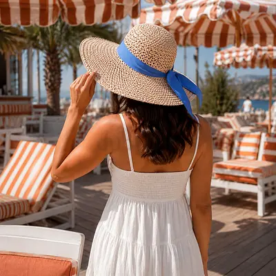Asos Straw Hat with 2 Ribbons