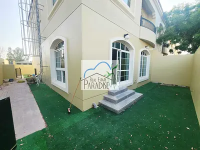Available 3 Bedroom Villa/ Maid Room/ Store Room/ Laundry Room/ Gated Community/ Shared Swimming Pool/ Available For Rent in Prime Location of Mirdif/