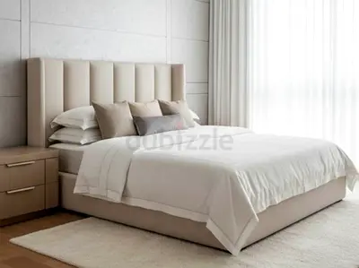 Brend New fabric wooden Queen size 160x200 Bed with Madical Matress Available