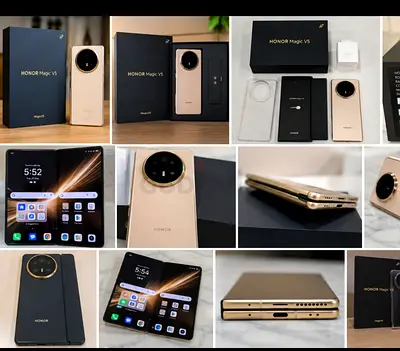 Honor Magic V5 Foldable Phone - Gold, Complete Box