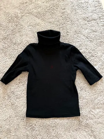Zara Black turtleneck top with elbow-length sleeves - good condition
