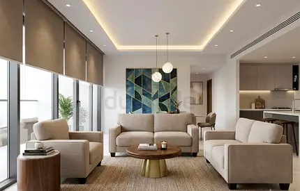 Modern Beige Living Room Sofa Set