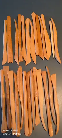 Set of Wooden Clay Modeling Tools – 24 pcs