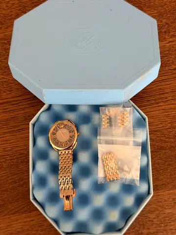 Swarovski Rose Gold Tone Crystal Mesh Womens Watch