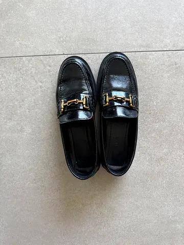 Black leather womens loafers Massimo Dutty