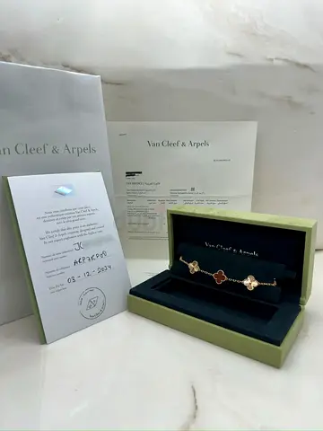 Authentic Van Cleef And Arpels Vintage Alhambra 5 Motifs Bracelet