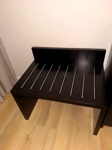 💸Now even cheaper! Dark wood luggage / suitcase rack table with slatted shelf - good condition