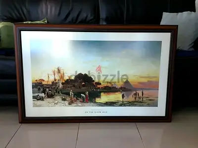 Hermann Corrodi “On The River Nile” Framed Art (110x70 cm)