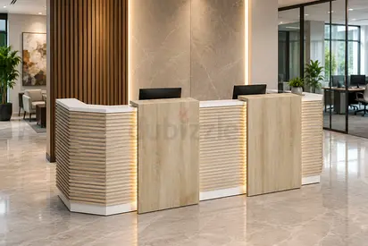 Mira Medium Reception Desk Dubai | Modern Office Reception Counter UAE