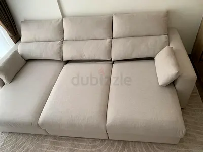 Ikea Eskilstuna L shape sofa bed with storage Beige Color