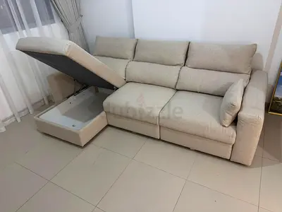 Ikea Eskilstuna L shape sofa bed with storage