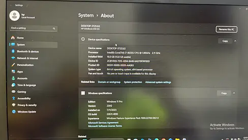 HP EliteBook 850 G3 - i5, 8GB RAM, 256GB SSD, Windows 11 Pro for immediate sale