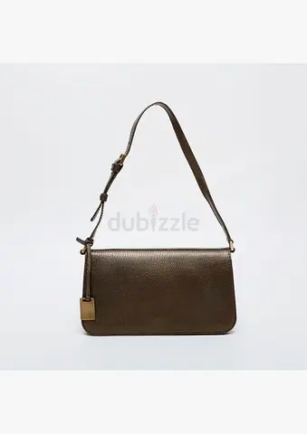 Authentic CELINE Metallic Mini Shoulder Bag gold