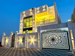 Two-storey villa for rent in Ajman, Al Yasmeen area, with air conditioners