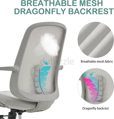 Ergonomic Breathable Mesh Office Chair with Lumbar Support - Grey