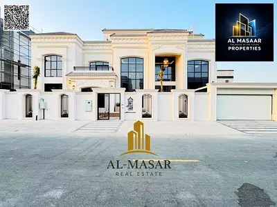 فيلا تصميم القصور طابقين وروف ومصعد ومسبح كبير السعر شامل المياه والكهرباء والمكيفات تملك حر