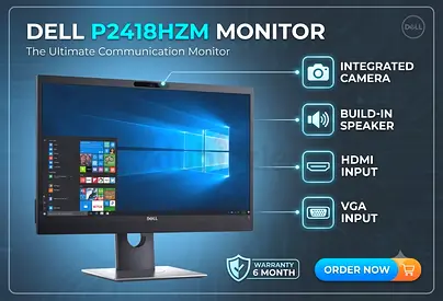 DELL P2418HZM IPS LED BACKLIGH 24INCH MONITOR CAMERA SPEKER BUILTIN