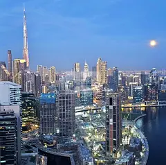 Canal &amp; Burj View | 2BR Apartment | Balcony | Churchill Residence